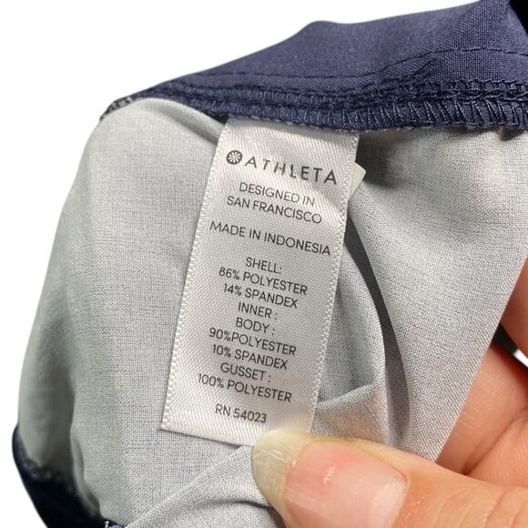 Athleta Midtown Blue Speckled Tennis Pickleball Sporty Mini Skort SZ 10 - Picture 10 of 10